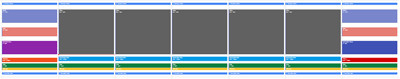 Weekly schedule overview