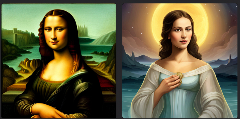 Fantasy art rendition of Mona Lisa