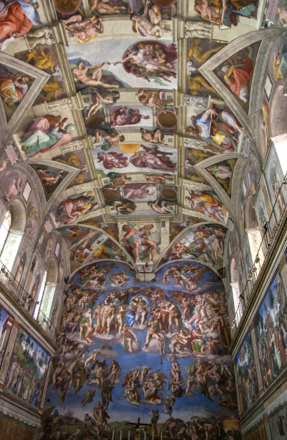 AI interpretation of Sistine Chapel ceiling