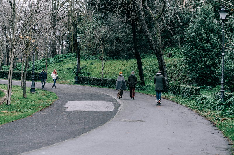 People walking for fitness and health