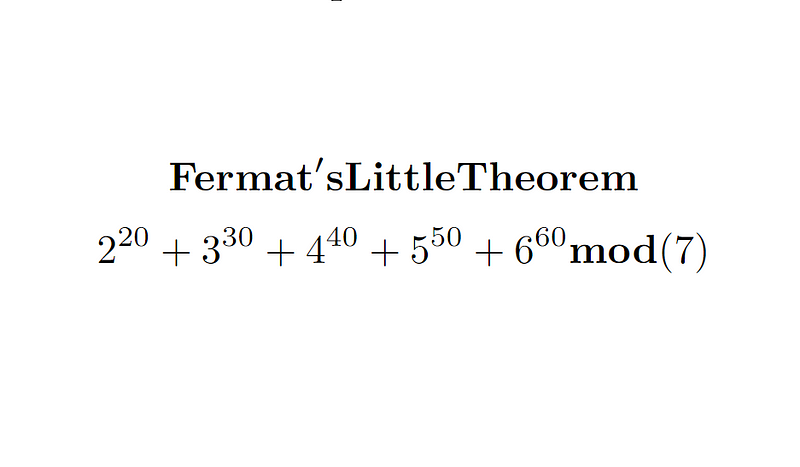 Visual representation of Fermat's Little Theorem