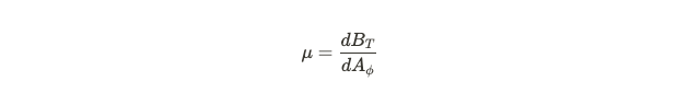 Vector potential change diagram