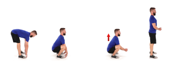 Full-body stretch demonstration