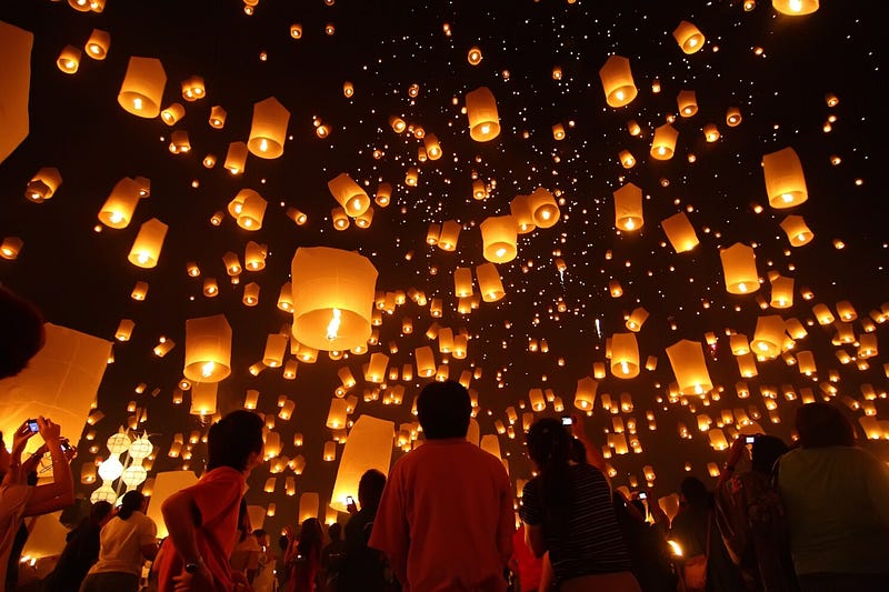 Lantern festival honoring loved ones