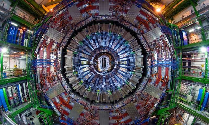 Muons detected in high-energy physics experiment