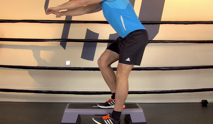 Modified single-leg squat exercise