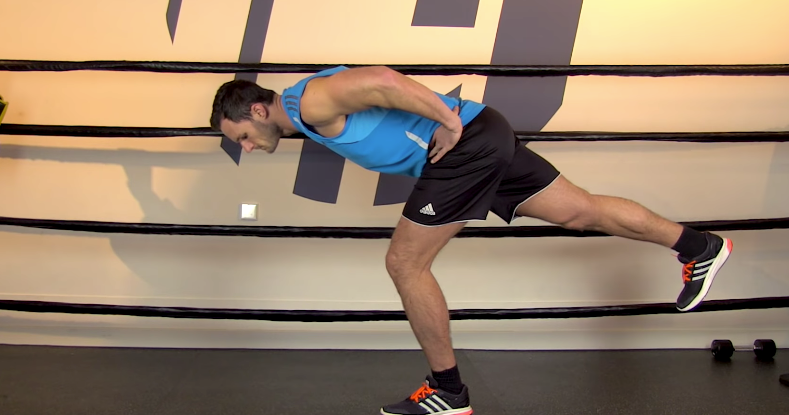 Single-leg hinge exercise demonstration