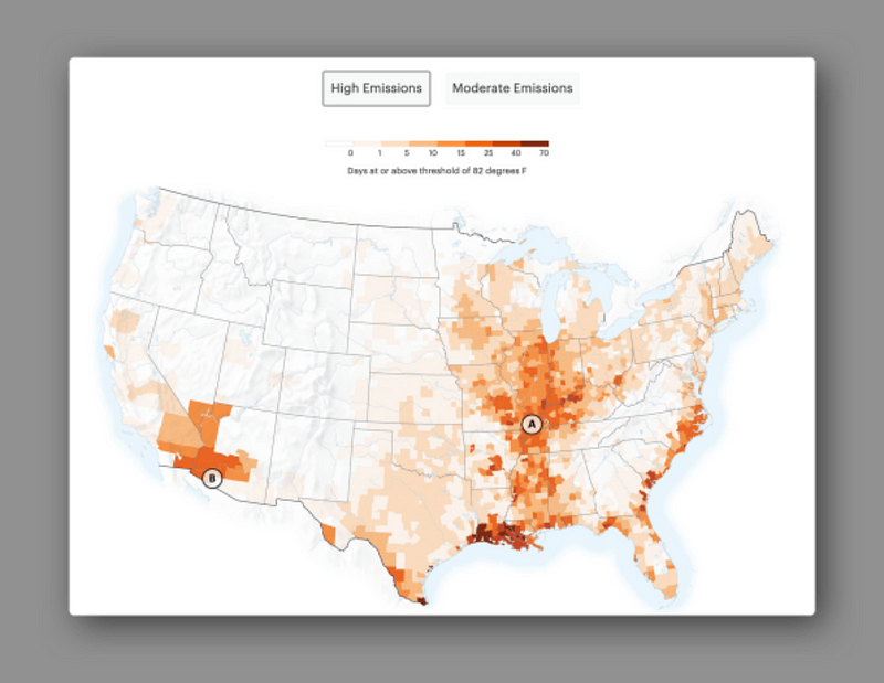 Map indicating flood risk areas