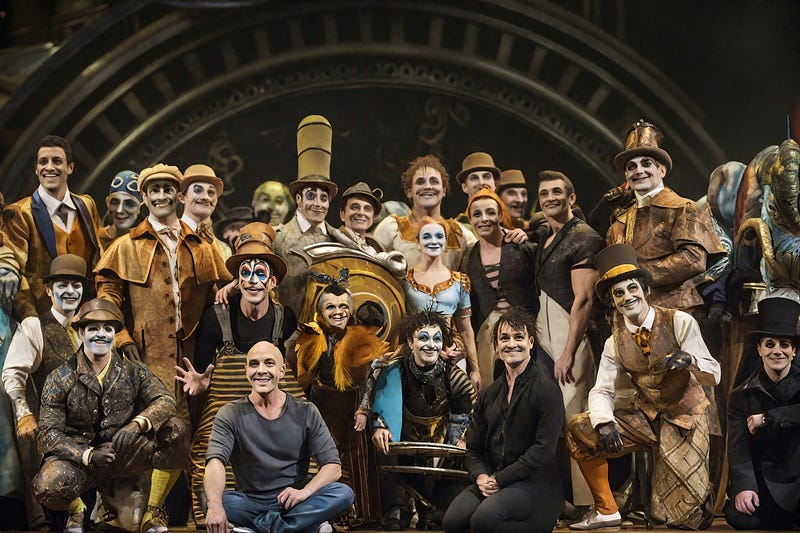 The cast of Cirque Du Soleil Kurious