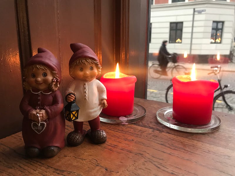 Cozy Danish atmosphere with candles