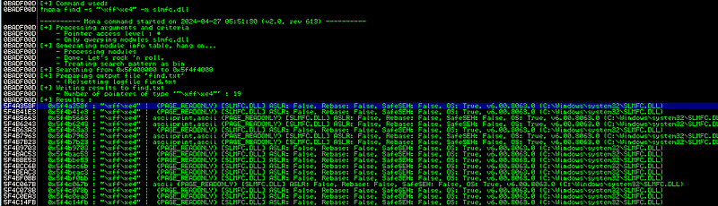 Finding JMP ESP address