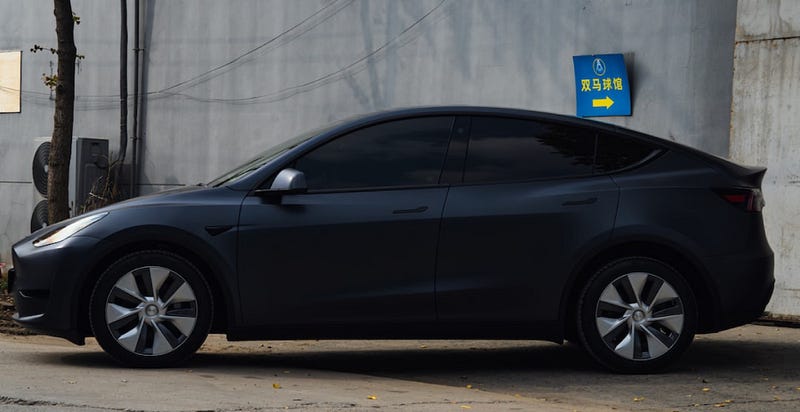 Tesla Model Y on the production line