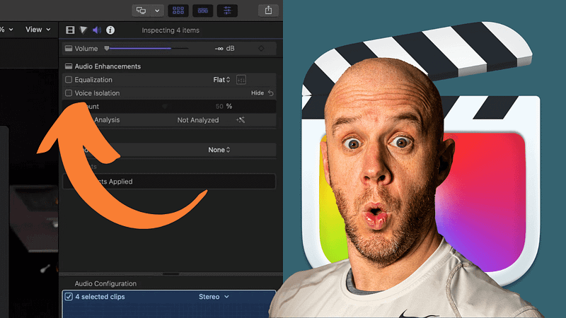Enhanced audio editing with voice isolation in Final Cut Pro