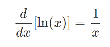 Derivative of the natural logarithm