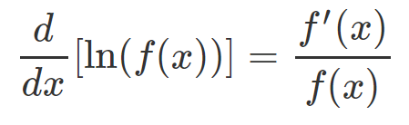 General derivative of a logarithmic function