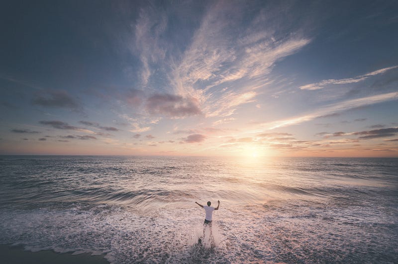 Scenic view of Chincoteague beach during sunset