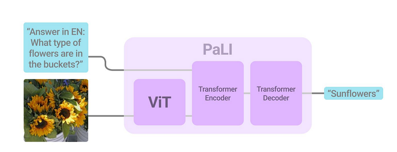 Architectural diagram of PaLI model