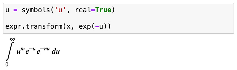 Transformation function in SymPy