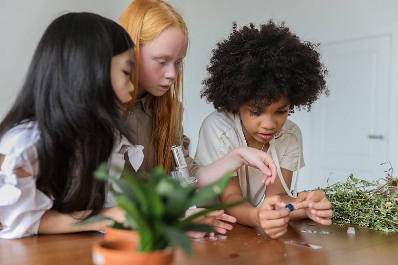 Students conducting physics experiments