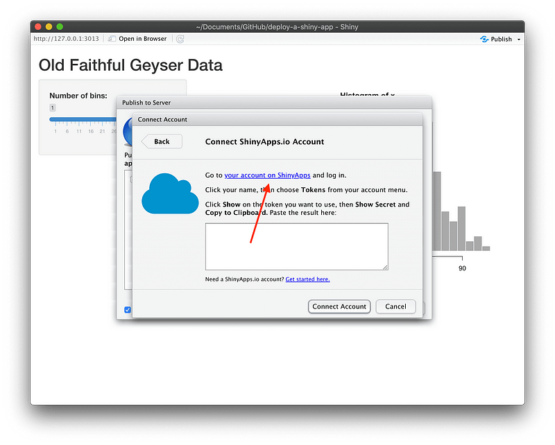 Accessing your ShinyApps account