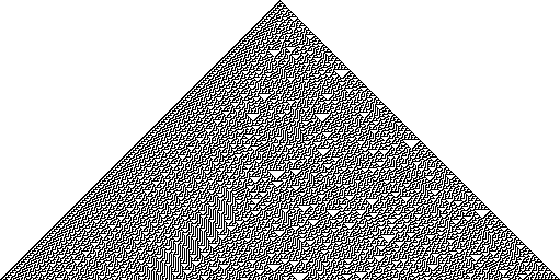 Complex structure from Rule 30 cellular automaton