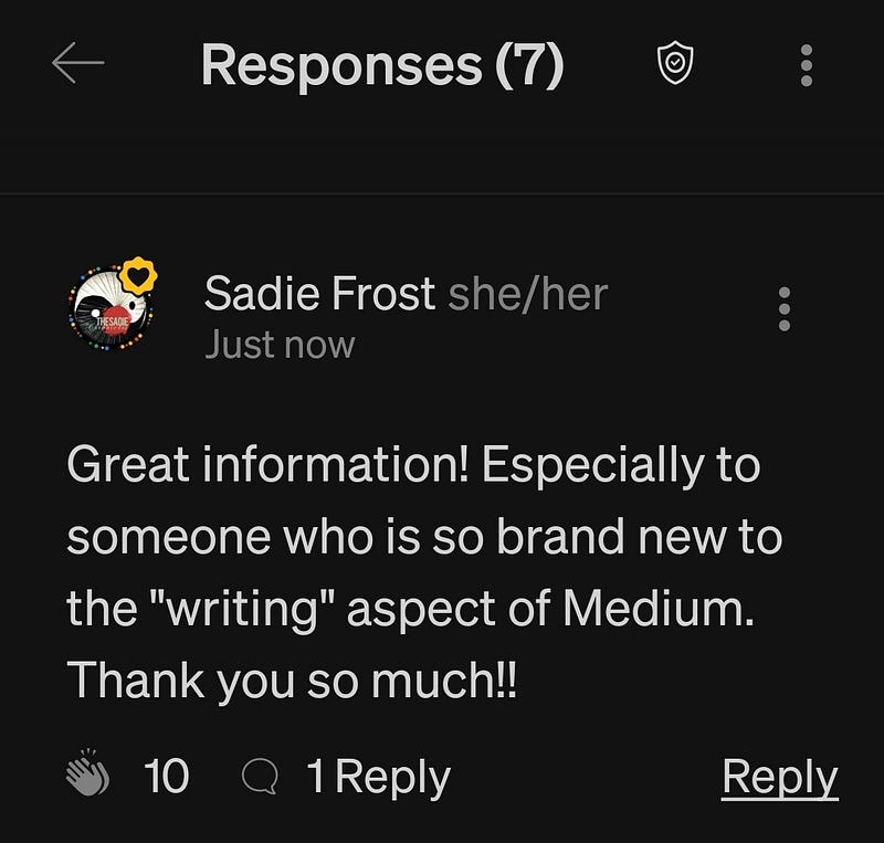 Comment from Sadie Frost